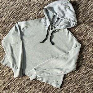 Gray Waffle Fabric Pink Brand Hoodie